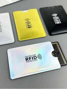 Anti-Demagnetization Silver Card, Bank Card Identity Shield, Anti-Scanning, Anti-Magnetic, Anti-Theft, Anti-Skimming Card Sleeve, Card Sticker, Card Case, Waterproof Card, Medical Card, ID Card Protector, Card Holder, Card Sleeve, Anti-Clogging Reader Lock, Bank Card, ID Card Protector, Metal Aluminum Card Case, Card Wallet, Wallet, Business Card Holder, Credit Card Holder, Women's Card Wallet, Men's Card Wallet, RFID Wallet - Multicolor - View 9