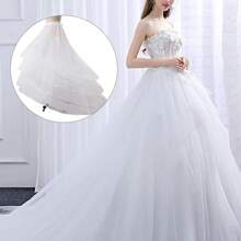 White Underskirt For Women, Bridal Wedding Dress, Slip, Petticoat, 2 Steels 3 Tulle Layered Crinoline Slip, Suitable For Wedding, Banquet, Performance, Party