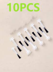 100/50/10件美甲沙龙指甲油凝胶可更换刷头，双头卫生防紫外线凝胶一次性备用刷头，双头不变形可拆卸木质美甲刷工具 - 彩色 - 查看 15