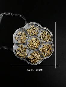 70 peças/7 estilos Decorações de Unhas de Metal Clássicas Europeia e Americana de Luxo, Joias de Unhas Góticas Minimalistas Douradas Versáteis, Acessórios de Unhas Retrô em Forma de Cruz Y2K Adequados para Meninas e Mulheres