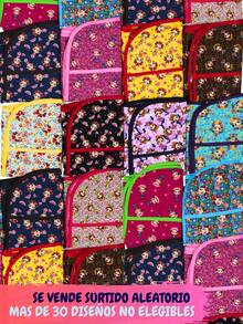 6 Mandiles Gabán De Cierre Estampado Mini-Frida Surtido - Surtido Aleatorio - Ver 2