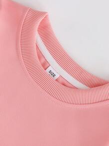 Teen Girl Cherry Printed Long Sleeve Round-Neck Loose Fit Sweatshirt, Suitable For Autumn/Winter,Suitable For Daily Wear, Party, School, Attending Music Festivals, Vacation, Commuting