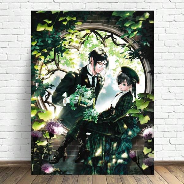 Pintura de diamantes 5D de anime DIY, arte de el personaje de dibujos animados, bordado de punto de cruz con diamantes completos, decoración hecha a mano para el hogar