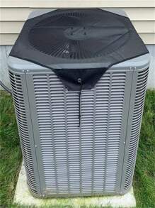 1Pc Durable 28inx28in" Outdoor Central Air Conditioning Cover - Protective Mesh Design With Secure Mounting Hooks, Black Frame, Air Conditioner Safety|Mesh Design Cover|Sturdy Mesh Construction