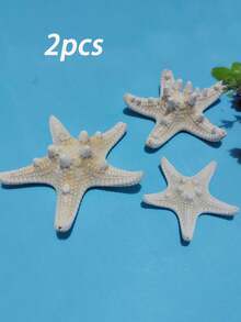 2 件/4 件干海星装饰，7-10 厘米白色巨型海星，适用于海滩婚礼中心装饰，散装海洋标本海星，海洋主题派对树脂海星用品，沿海家居装饰海星，水族馆装饰品和波西米亚风 DIY 工艺品，适用于航海主题派对的海星，摄影道具和贝壳壁挂 - 彩色 - 查看 16
