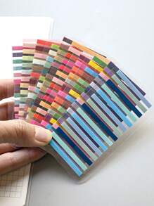 10 Set Of Very Fine PET Index Posted A Total Of 3000 Pieces Each Style 3000 Tiny Translucent And Stickers Strips Tags Stick Plastic Can Stick A Posted 1 Student Textbook Use Waterproof Bag,School Supplies,Back To School