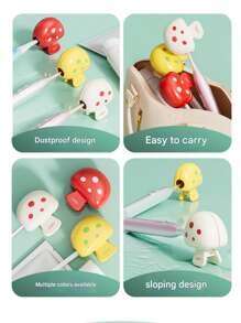 Nuevo soporte para cepillo de dientes con forma de hongo, estuche de viaje para cepillo de dientes, protector a prueba de polvo para la cabeza del cepillo de dientes, tapa protectora con clip, caja de almacenamiento para el hogar y exteriores, temporada de regreso a clases