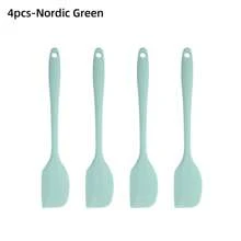 4 件硅胶刮刀，适用于奶油、果酱和黄油，易于清洁，适用于家庭、餐厅、甜品店、烘焙厨房工具套装