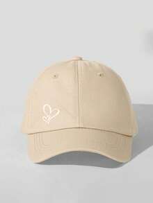 1 Pc Adjustable Printed Double Heart Baseball Cap, Outdoor Sun Ion Casual Hat, Suitable For Spring, Autumn, Travel, Beach, Y2K Style For Boys And Girls - Baseball Cap - View 11