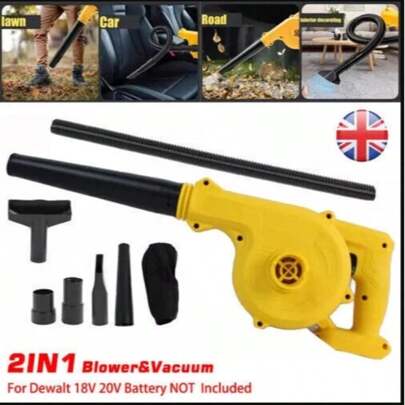 Cordless Leaf Blower For Dewalt 20V Battery 2-In-1 Electric Leaf Blower&Vacuum