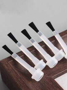 100/50/10件美甲沙龙指甲油凝胶可更换刷头，双头卫生防紫外线凝胶一次性备用刷头，双头不变形可拆卸木质美甲刷工具 - 彩色 - 查看 7