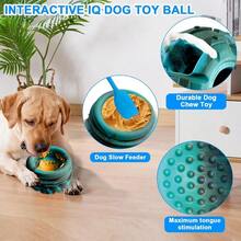 Frozen Treat Dispensing Dog Toy Large Chew Toy Freezable Fillable Rubber Reduces Anxiety Easy To Clean Interactive Puzzle Large - 大的 - 查看 3