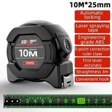 荧光钢卷尺 - 自锁、可伸缩、高精度、加厚、耐磨，适合暗夜工作和测量工作