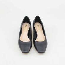 Simple And Fashionable Mid - Heel Women's Square - Toe Block - Heel Single Shoes,Versatile, Elegant And Comfortable, Essential For Various Occasions - màu đen - Xem 5