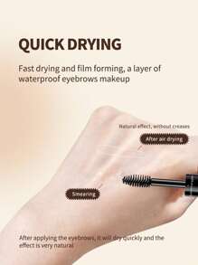 1 件双头染色和透明眉毛定型凝胶，眉毛凝胶 - 防水、防晕染和自然妆效，24 小时持久配方 - 多色+透明 - 查看 5