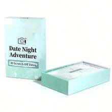 1 Box 40pcs Set Date Night Adventure Scratch-Off Cards, Unique Boyfriend, Girlfriend, Wife, Husband, Special Anniversary Or Birthday, Family Game - 彩色 - 查看 1