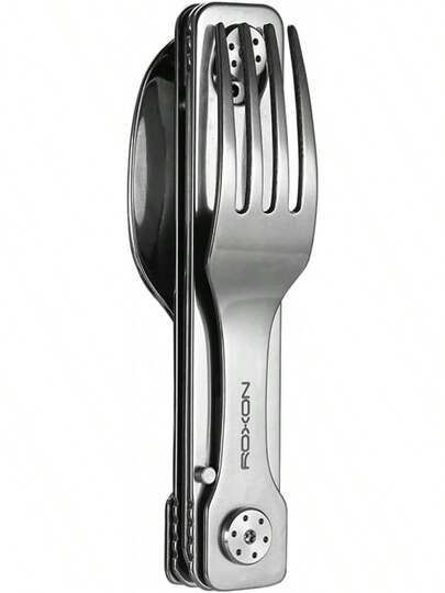 ROXON C1 cuchillo y cuchara desmontables para camping, aptos para acampar y hacer excursiones al aire libre