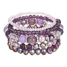 5pcs Bohemian Glass Beaded Bracelet Set, Suitable For Daily Wear - Beaded Pearl Bracelet - View 18