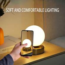 1 件三色可调光台灯，可充电学习台灯，露营台灯便携式 LED 夜灯，适用于学习阅读卧室和宿舍