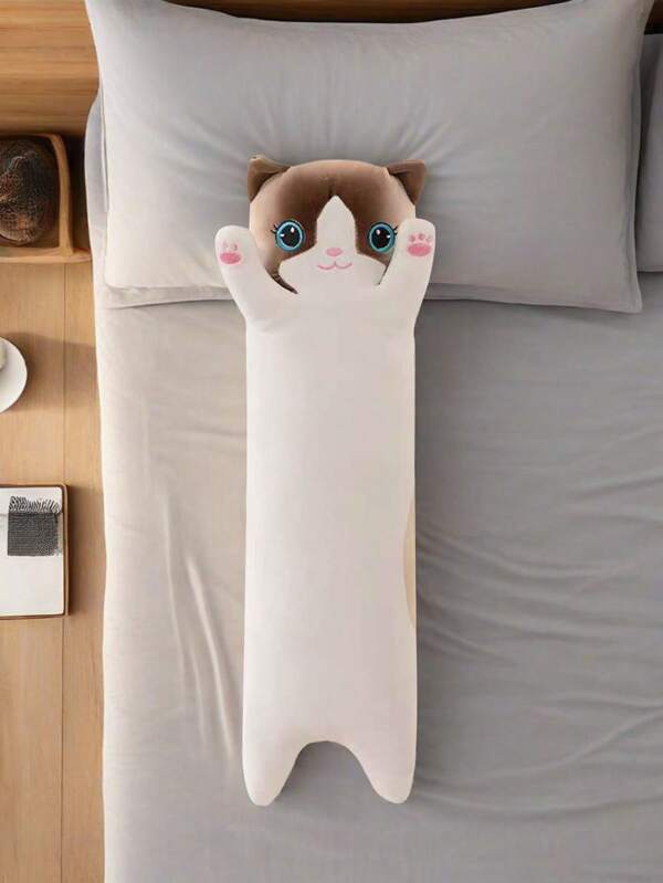 1 pièce Peluche longue poupée animaux en peluche, oreiller en peluche douce, décoration d'intérieur charmante, oreiller pour la sieste, cadeau de vacances
