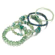 5 Stücke/Set Boho-Stil Armband Set mit Glasperlen, geeignet für den täglichen Gebrauch