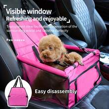 1Pc Pet Car Seat Bag For Small Dogs, Cats & Puppies - Scratch-Resistant, Wear-Resistant Fabric With Safety Features, Easy Travel Accessory, Pet Carrier Bag Dog Car Seat Car Seat Covers Dog Car Seat Cover Pet Car Seat - Multicolor - View 5