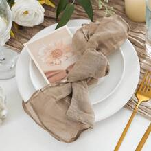 12pcs Cheese Cloth Napkins, 19.69 X 19.69 Inches Dinner Napkins With Ruffle Decor, Suitable For Home, Wedding, Bridal Shower, Party, Christmas, Family Gathering, Picnic (Ash Blue) - Multicolor - View 14