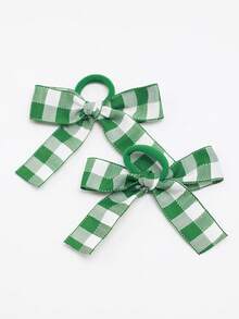 6 件装女孩学院风返校格子蝴蝶结发圈，时尚可爱甜美蝴蝶发饰，适合各种场合，马尾辫夹，发圈，发绳，学校用品