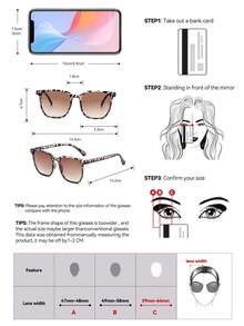2 - Pack Leopard - Print Bohemian - Style Sunglasses For Men And Women - Retro Square Plastic Frame, Classic Fashion Design | Ideal For Outdoor Sports, Cycling, Travel, Beach Vacations, Driving And Fishing | Summer Sun Protection And UV - Resistance - 2PCS組合裝C - 查看 5