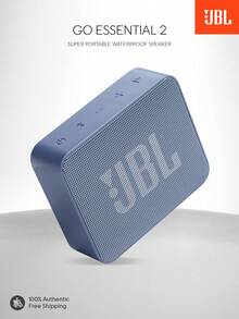 JBL GO ESSENTIAL 2 Ultra-Portable Wireless Bluetooth Speaker, IP67 Waterproof And Dustproof, Punchy Bass, Compact Desktop Sound, Ideal Gift - Blue - View 1