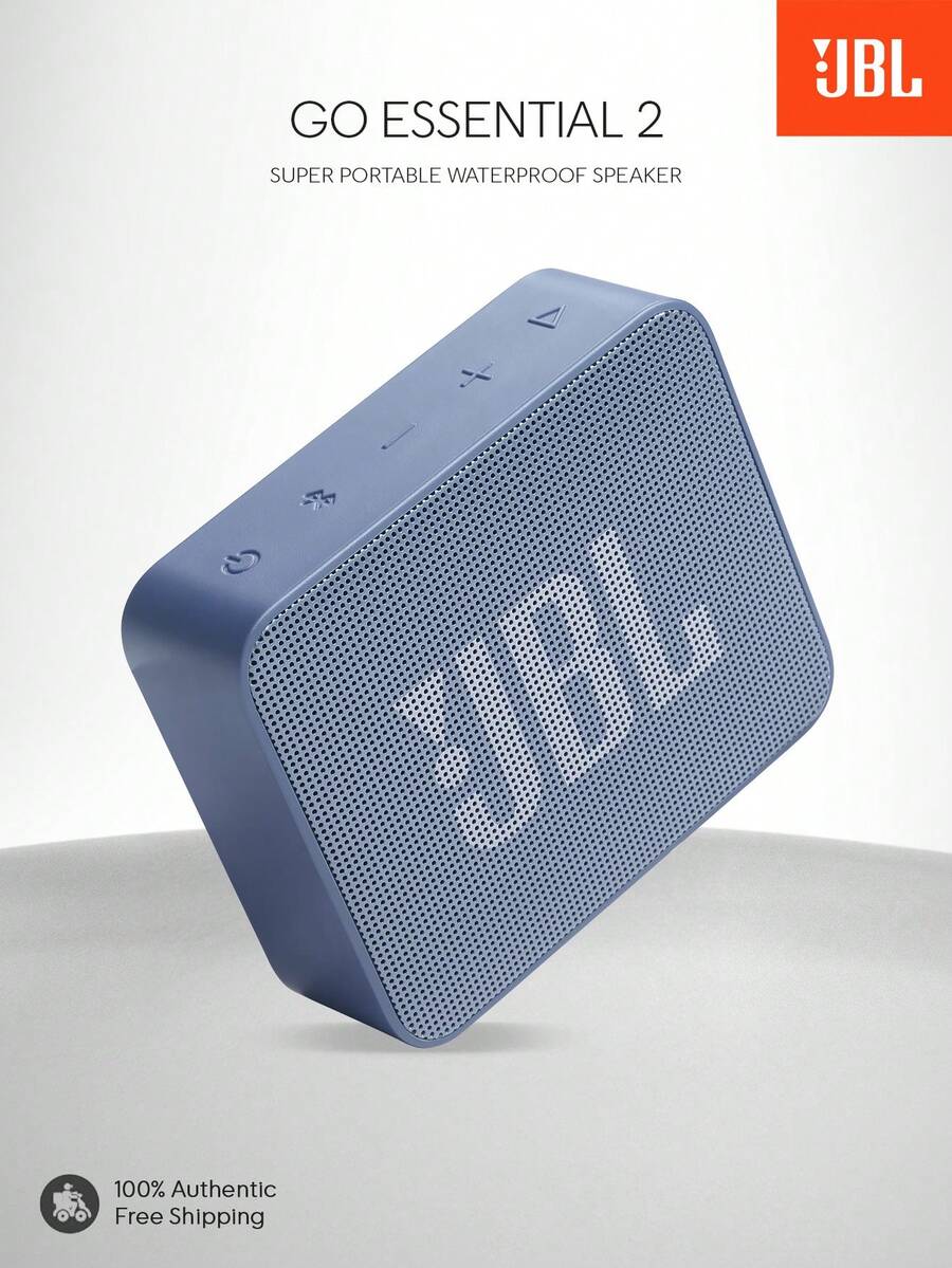 JBL GO ESSENTIAL 2 Ultra-Portable Wireless Bluetooth Speaker, IP67 Waterproof And Dustproof, Punchy Bass, Compact Desktop Sound, Ideal Gift - Blue - View 1
