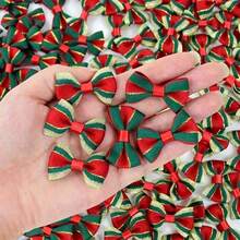 40pcs/Set Random Color & Style Bow Decorations, DIY Christmas Wreath, Christmas Tree Ornaments, Christmas Gifts, Scene Decor, Holiday Decor, Home Office Party Decorations - Multicolor - View 1