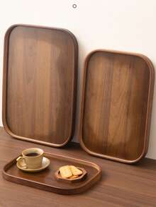 1 件木制托盘，早餐托盘，餐盘，适用于早餐、晚餐、客厅 - 厨房用具、甜点盘、返校 - 紫紅色 - 查看 3