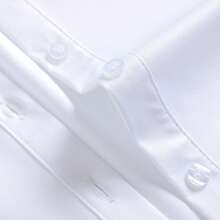 女士长袖抗皱衬衫，白色，专业正式工作服衬衫