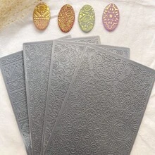 4 Peças Novo Ferramenta de Impressão em Relevo de Textura de Argila Macia com Flor Datura Verde, Ferramenta Criativa DIY para Decoração, Brincos, Broches, Pingentes, Escultura em Argila e Outros Afazeres, Relevo em Argila Macia, Esteira de Textura em Relevo
