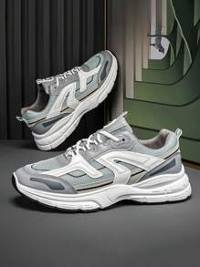 2025 新款男鞋，透气休闲学生跑步旅行运动厚底增高复古运动鞋，2000 年代秋冬风格情人节创意 - 彩色 - 查看 5