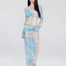 Swim Gear Sets - 7727 Tie-dye Blue - View 4