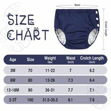 Reusable Swim Diapers Washable Baby Swim Diaper Unisex Infant Toddler Swimming Diapers - 12-18個月+一朵玫瑰 - 查看 5