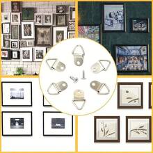 100 قطعة من الساسات المثلثة حلقات تعليق الإطارات بمسامير باللون الفضي/الذهبي/الأسود - فضي - مشاهدة 10