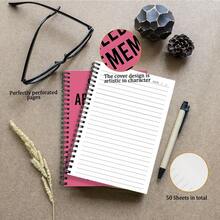 1本A5螺旋装订笔记本，记录我绝对需要记住但可能会忘记的工作会议内容——优雅的花卉设计，非常适合日常日记和笔记。是送给学生和朋友的理想礼物，也是返校季必备。高品质纸张，耐用的螺旋装订，为您的学习和写作增添一抹魅力。 - A5 - 查看 6