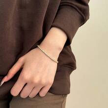 Kit Of 3 Women's Riviera Bracelets, Crystal Zirconia, 925 Silver Plated - 金色 - 查看 4