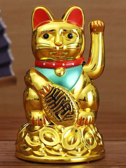 Gato de la suerte chino con brazo movible para hogar oficina lugar de trabajo figura decorativa fortuna asiática decoración regalo atrapa buena energía original diseño tradicional