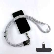 Cuerda anti-pérdida para teléfono móvil de exterior, correa para teléfono y cámara de viaje, accesorio para teléfono, accesorio de avión, accesorios de viaje internacionales, accesorios de verano, accesorios de campamento, accesorios tecnológicos, accesorios de gimnasio para viajes, correa para teléfono/cámara réflex de viaje, artículos esenciales de viaje, regalos del Día de San Valentín, suministros de vuelta a la escuela, regalos de fiesta - Negro - Ver 17