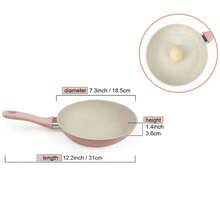 1 pieza/2 piezas Juego de utensilios de cocina antiadherentes color rosa, sartén, olla, sartén para panqueques, mini lindo - Multicolor - Ver 9