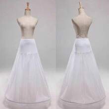 1pc Women White Crinoline Petticoat, Adjustable Waist Underskirt For Bridal Wedding Gown, Party Dress, Veil Dress Fall Clothes For Women
