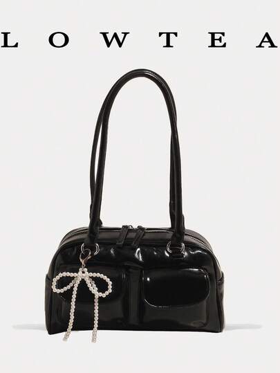 小众保龄球包腋下包女士2024新款春夏单肩包优雅气质手提包（含配件）