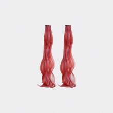 2pcs/Set Children Colorful Hair Extension Clips, Curly Wave Hair Clip For Kids Cosplay, Party, Holiday And Daily Wear, Fashion Gift For Girls