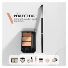 Concealer Brush Under Eye,DUcare Angled Small Nose Contour BrushConcealer Makeup BrushFoundation Brightening Slanted Brush For Dark Circles Puffiness Puffy Face Eyebrow Eyes Black - 彩色 - 查看 5