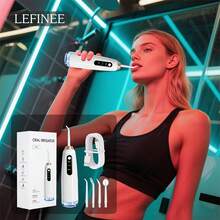 Electric Water Flosser, Portable Oral Irrigator With 3 Modes And 4 Nozzles, Wireless USB Battery Charging Water Teeth Cleaner For Travel, Home Braces And Dental Care, Suitable As Holiday Gift - 白色 - 查看 3