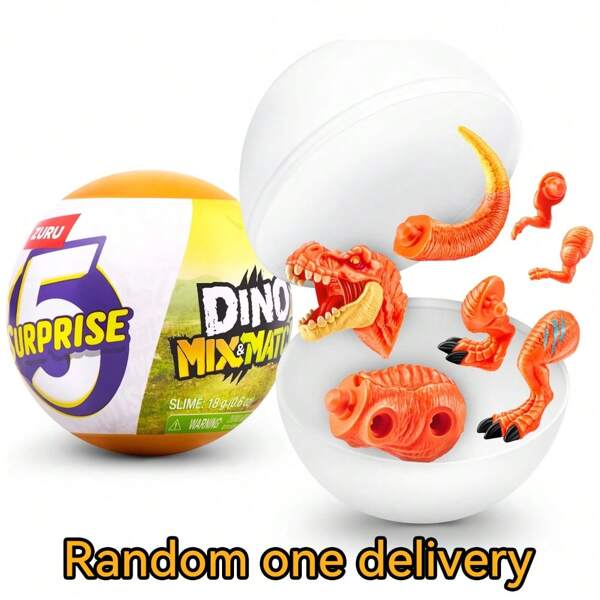 ZURU 5 Surprise Dino Mix & Match Surprise, Unboxing Collectible, Toys For Boys Ages 3 And Up, Mix And Match Toy, Novelty Gifts For Kids